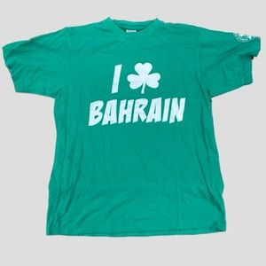 I Love Bahrain Clover T-shirt Arabian Gulf ISA Airbase St.Patrick's Day 2016 XL